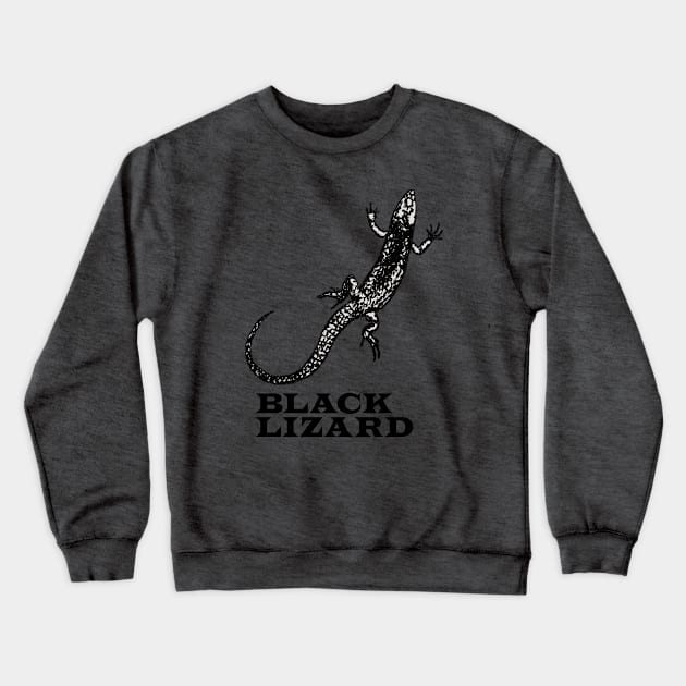 Black Lizard Crewneck Sweatshirt by ThirteenthFloor